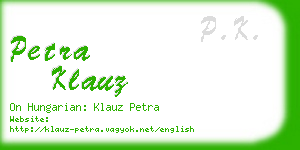 petra klauz business card